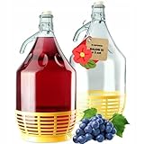 Unbekannt 2 STÜCK 5L Gärballon mit BÜGELVERSCHLUSS und Kunststoffkorb Flasche...