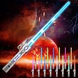 Shengruili Laserschwert Kinder,Duell Lichtschwerter,2 in 1 Lichtschwert,RGB 15...
