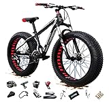 ASEDF 26in Mountainbike MTB Fatbike Erwachsene, Fat-Tyre-Mountain-Trail-Bike,...