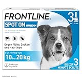 FRONTLINE Spot ON Hund M gegen Zecken, Flöhe & Haarlinge (10 bis 20 kg) - 3X...