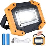 Bizcasa LED Arbeitsstrahler Wiederaufladbare 30W,2000lm Tragbares Wasserdichter...