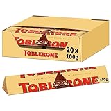 Toblerone Schokolade 20 x 100g, Feine Schweizer Milchschokolade mit Honig- und...