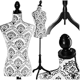 tectake® Schneiderpuppe verstellbar, Schaufensterpuppe weiblich, Damenbüste...