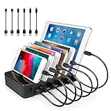 TechDot Handy USB Ladestation Ladestation Mehrere Geräte 6 Port USB Multi...