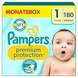 Pampers Baby Windeln Größe 1 (2-5kg) Premium Protection, Newborn,...