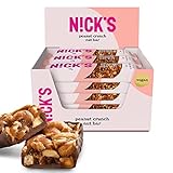 NICKS Keto Riegel Peanut crunch, vegane Schokolade Erdnüss-Nuss-Riegel,176...