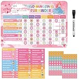 Magnetische Belohnungstafel Kinder, Magnettafel mit 52 Aufgaben Magnete und 120...