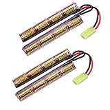 melasta 2pack 9.6V NiMH Airsoft-Akku 1600mAh Butterfly Akku Batterie kompatibel...