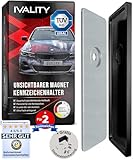 Ivality Magnet Kennzeichenhalter Rahmenlos für 2 Kennzeichen, Unsichtbare...