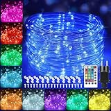StarryEver 12M Bunt LED Lichtschlauch Außen, Wasserdicht LEDs Bunt...