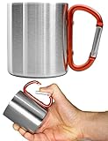 Outdoor Saxx® - Camping-Tasse, Outdoor-Becher, Metall-Becher, mit geschraubtem...