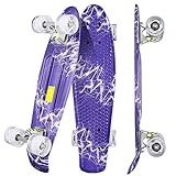 WeSkate Mini Cruiser Skateboard Komplettes Retro Skateboard Vintage Skateboard...