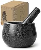 BERGART Mörser mit Stößel – Edler Mörser aus hochwertigem Granit mit extra...