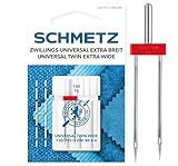 SCHMETZ | 1 Nähmaschinennadel | Zwillings-Universal Extra Breit | 130/705 H ZWI...