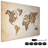 Navaris Magnettafel Magnetpinnwand Memoboard zum Beschriften - 60x40 cm...