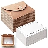 25 Blatt kleine Briefumschläge mit 25 Blatt blanko Papier Karten,10.6×7.6 cm...
