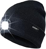 COTOP Mütze mit licht, Herren Wintermütze led, Weich Laufmütze Damen, Unisex...