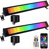 RGB LED Strahler, 2 Stück 50W RGB Led Wallwasher Licht mit Fernbedienung und...
