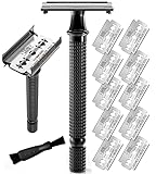 Shaving Revolution Rasierhobel + 10 Rasierklingen - Safety Razor Set Mit 10...