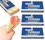 jameitop® 4 Pack XL Welthölzer Streichholzschachteln 4 x 50er Packungen...