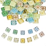 Mosaiksteine zum Basteln Mosaik Steine Bunt,Mosaiksteine Enthält 12...