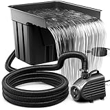 Biling Teich Wasserfall mit Teichfilter Komplettset, Pool Wasserfall mit 80W...