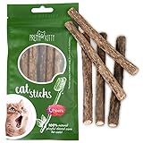 PRETTY KITTY Katzen Zahnpflege Sticks : 5X Matatabi Stick Katze aus Holz –...