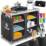 KESSER® Campingküche | Inkl. Tragetasche & Becherset | Campingschrank...