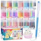 NICETY 168 Gelstifte Set – Gel Pens Gelschreiber mit 0,5mm Feiner Spitze & 162...