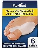FLEXIFEET® Hallux Valgus Korrektur Zehenspreizer für den Großen Zeh - 6 Stk...