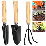 BNGXR Gartenwerkzeug Set, 3-teilig Hochleistungs-Gartenset mit Gartenkelle...