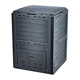 Spetebo Kunststoff Kompostierer 81 x 61 cm anthrazit - 280 Liter - Komposter mit...