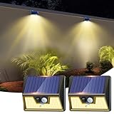 nipify Solarlampen für Außen mit Bewegungsmelder, 2 Stück Solarlampe Aussen,...