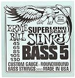 Ernie Ball P02850 Bass 5 Slinky Super Long Scale E-Bass-Saiten, Stärke 45-130