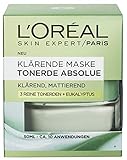 L'Oréal Paris Absolue Klärende Maske 3 Reine Tonerden + Eukalyptus, 1er Pack...