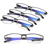 TERAISE 4-Stücke Lesebrille Herren,Anti Blaue Lesebrille Leichte, Mode...