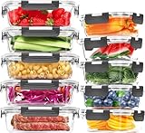 Glas-Frischhaltedosen Set - 10er Pack - Skroam Aufbewahrungsbox Glas für...