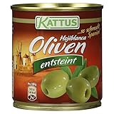 Kattus - Grüne Hojiblanca Oliven ohne Stein | Spanische Oliven entsteint |...