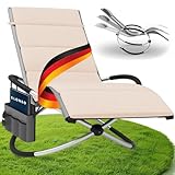 ELONEO Schaukelliege Outdoor mit Tasche und Auflage, Relaxliege bis 180 kg...