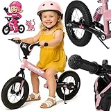 RENNMEISTER® Laufrad ab 3 Jahren mit Bremse Balance Bike Kinder bis 50kg Lenker...