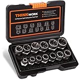 THINKWORK Schraubenausdreher Satz, 14-teiliges Schrauben und Muttern Entferner...