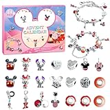 Schmuck Adventskalender 2025 Mädchen Kinder - Karikatur Charm Armband Kit 24...