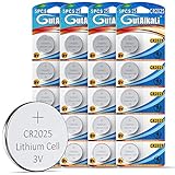 GutAlkaLi 20 Stück CR2025 3V Lithium Knopfzellen CR 2025 Batterien (CR2025-20...