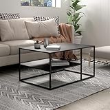 [en.casa] Couchtisch Solund Beistelltisch Metall Schwarz Wohnzimmertisch mit...
