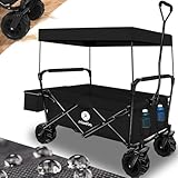 Miweba Bollerwagen faltbar MB-10 | Traglast 100 kg - Kinderwagen mit Dach -...