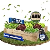 RELLINGER® 100x100cm Rahmen Hochbeet Holz [Schutz vor Schädlingen] - Hochbeete...