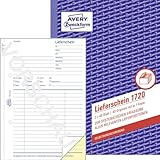 AVERY Zweckform 1720 Lieferschein (A5, selbstdurchschreibend, 2x40 Blatt)...
