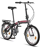 Licorne Bike CONSERES Premium Faltrad, Klapprad in 20 Zoll - Fahrrad für...