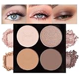 Kinretixia Lidschatten Palette Mit Spiegel, Lidschatten Quads, mischbar, matt, 4...