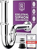 M. ROSENFELD HOME Siphon Waschbecken 1 1/4' – Verchromter Edelstahl...